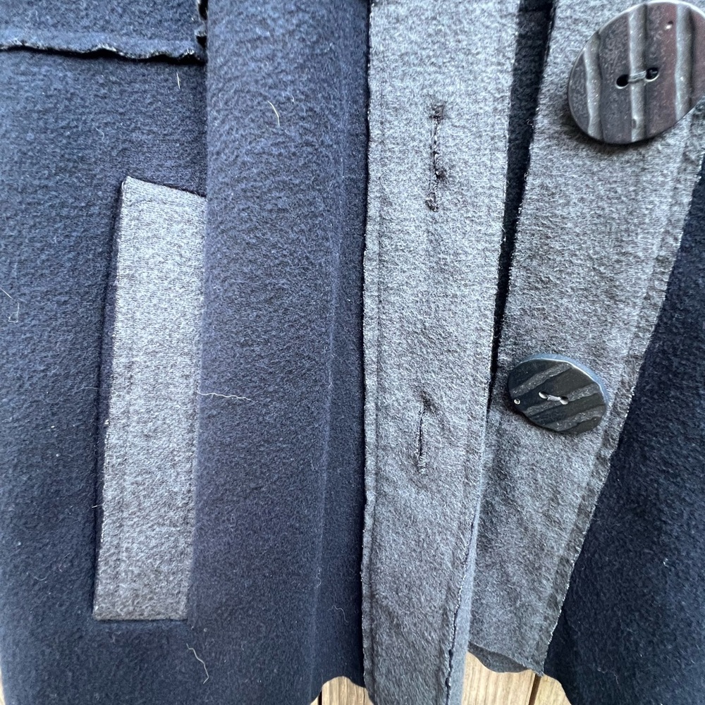 HABITAT Cotton Two Tone Jersey Jacket Cardigan Navy Women’s Small - Picture 4 of 8